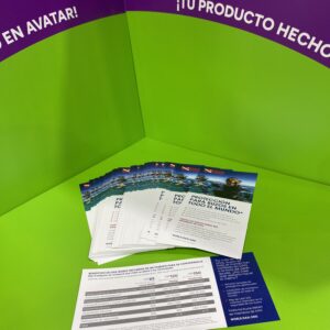 Impresión en couche 300gr, ambas caras